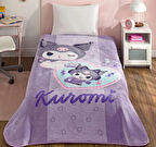 Taç Lisanslı Tek Kişilik Battaniye Kuromi 160x220 cm