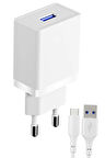 General Mobile GM 21 Pro Uyumlu Şarj Aleti Joko-JK77 Type C 15W Başlık+2.4A Kablo Set