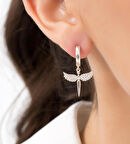 925 Ayar Gümüş Zirkon Taşlı Mikail Kılıçı Halka Küpe