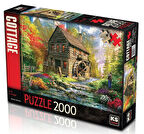 Eğitici Oyuncak KS Puzzle 2000 Parça Mill Cottage Değirmen Kulübesi Kız Erkek Çocuk Eğitici Eğit
