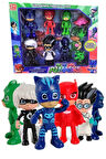 Eğitici Öğretici Çocuk Oyuncaklar Pj Masks Catboy Owlette Gekko 6'lı 10 Parça Oyun Seti