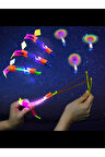 Eğitici Öğretici Çocuk Oyuncaklar 3Adet Led Işıklı Sapan Havada Süzülen Oyuncak Mancınık Sapan