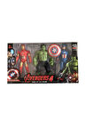 Eğitici Öğretici Çocuk Oyuncaklar 4 Büyük Figür Seti 3 Lü Hulk Captain America Ironman