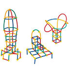 Eğlenceli Oyuncak Dede Süper Bambu Çubukları 300 Parça Kız Erkek Çocuk Eğitici