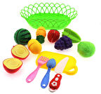 Kız Erkek Çocuk Oyuncak Sepette Kesilebilir Meyveler Kız Erkek Çocuk Eğitici