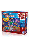 Kız Çocuk Oyuncak Erkek Çocuk Oyuncak KS Games Space Explorers 24 Parça Puzzle Eğitici Oyuncaklar
