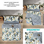 ETE HOMETEX ÇİFT KİŞİLİK LÜX WELSOFT YORGAN SETİ 195X215CM ASYA GRİ 8696474231944