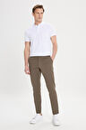 Slim Fit Dar Kesim Pamuklu Esnek Chino Pantolon