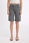 DeFacto Normal Bel Kısa Paça Gabardin Bermuda Şort D0965AX24SMGR449