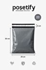 Gri Cepsiz Kargo Poşeti 24x30+5 cm | Yapışkan Bantlı Kargo Zarfı | 200’lü E-Ticaret Poşeti