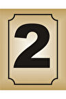 5cm*5cm Kapı Numarası , Masa, Dolap No ,aliminyum Metal Numara Arkası Yapışkanlı Altın Renkli