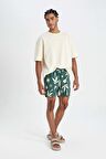 DeFacto Regular Fit Desenli File Astarlı Kısa Boy Deniz Şortu D4517AX24HSGN245