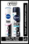 Nivea MEN Erkek Sprey Deodorant Black&White Invisible Fresh 150ml ve Kadın Deodorant, 72 Saat Ter Koruma