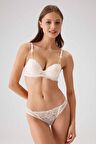 Kadın Inci 4031 Milan Balenli Destekli Dantelli Sütyen Takim