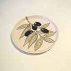 Zeytinli Seramik Kahvaltı Tabağı