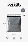 Gri Cepsiz Kargo Poşeti 24x30+5 cm | Yapışkan Bantlı Kargo Zarfı | 10000’li E-Ticaret Poşeti