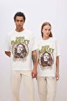 DeFacto Unisex Bob Marley One Love Oversize Geniş Kalıp Bisiklet Yaka Kısa Kollu Tişört C5039AX24SMWT32