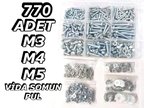 ACAR CİVATA 770 Adet M3 M4 M5 Vida Somun Pul Seti