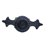 Antika Tarz Dekoratif Pirinç Çizgili Düğme - 35x100 mm, Büyük, Oksit