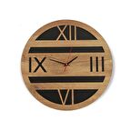 dekoratif ahşap roma rakamlı duvar saati