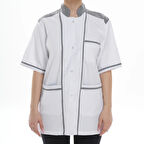 BEYAZ-SİYAH KISA KOL AŞÇI CEKETİ