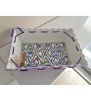 Mor Ahşap Ekmek Sepeti