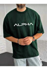malkoçbey alpha baskılı oversize basic t-şhirt