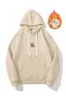 Unisex Ayıcık Baskılı Oversize Kapşonlu Sweatshirt