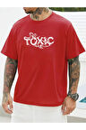 Unisex Toxic Baskılı Oversize T-shirt