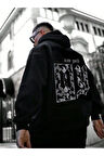 Erkek Sırt NY Baskılı Kapüşonlu Sweatshirt
