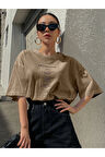 Unisex Optimistic Baskılı Oversize Tshirt