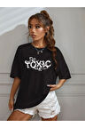 Unisex Toxic Baskılı Oversize T-shirt