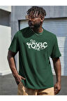 Unisex Toxic Baskılı Oversize T-shirt