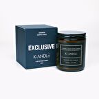 Vanilya&Tarçın Kokulu Amber Renk Cam Soya Mum 200GR.