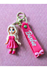 Barbie Temalı Büyük Silikon Anahtarlık. 8,5 cm.