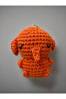 Amigurumi Anahtarlık 7-8 cm Sevimli El Örgüsü Hediyelik Anahtar ve Çanta Aksesuarı Turuncu