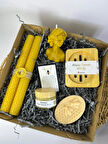 Doğal Balmumu Mum & Ballı Sabun & Balmumu Bakım Onarım Kremi Hediye Kutusu - Apicraft