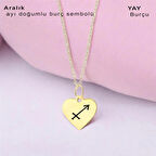 Yeni Başlangıçlara İlham Veren Kalp Motifli 14 Ayar Altın Plakalı Aralık Kolyesi