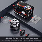 RQ518 Günlük  Tıraş Makinesi Kel Kafa Sakal ve Baş Tıraşı İçin, 5 Başlıklı, USB Şarjlı, Su Geçirmez