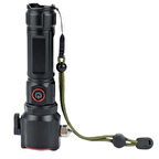 Full Metal Tasarım Çakarlı Zomlu 26650 8800mah Li-ion Bataryaya Sahip El Feneri