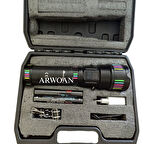 ARWOAN Şarjlı LED El Feneri Seti Zoomlu, Güçlü, Taşınabilir, USB Şarjlı, 5 Modlu Profesyonel El Feneri