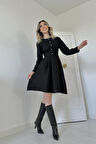 Siyah Kısa Klasik Elbise