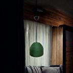 Dekoratif Hasır Avize, Modern Avize, Tasarım Avize, Rustik Avize, Yeşil Sarkıt Avize