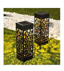 Dekoratif 6 Adet Güneş Enerjili Bahçe Aydınlatması Yürüyüş Yolu Seti