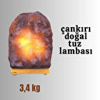 çankırı doğal model tuz lambası 3,4 kg ağırlığında