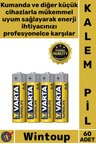#Pil Superlife Uzun Ömürlü Eko Paket Elektronik Yüksek Performanslı Güçlü Aa Kalem Pil 60 Adet