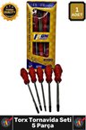 #Tornavida Profesyonel T15 T20 T25 T30 T40 Manyetik Uç Endüstriyel Çelik 5 Parça Torx Tornavida Seti