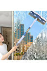 Uzatılabilir Uzun Saplı Pencere Temizleyici Temizleme Fırçası Cam Temizleyici Banyo Fırça Zemin