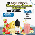 Strawberry Banana Milkshake Dıy Kit Çilek Muz Gıda Aroması %20 Oranda Aroma İçerir (Hazır Değildir )