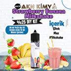 Strawberry Banana Milkshake Yoğun Dıy Kit Çilek Muz Gıda Aroması %25 Oranda Aroma İçerir (Hazır Değildir )